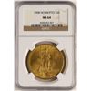 Image 1 : 1908 $20 No Motto Saint Gaudens Double Eagle Gold Coin NGC MS64