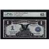 Image 1 : 1899 $1 Black Eagle Silver Certificate Note Fr.228 PMG Gem Uncirculated 65EPQ