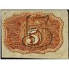 Image 2 : March 3, 1863 5 Cents Second Issue Fractional Currency Note