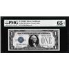 Image 1 : 1928B $1 Funnyback Silver Certificate Note Fr.1602 PMG Gem Uncirculated 65EPQ