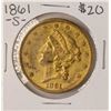Image 1 : 1861-S $20 Liberty Head Double Eagle Gold Coin