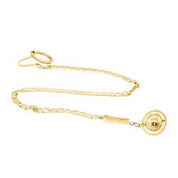 10-14KT Yellow Gold Watch Fob with Attached Gold Globe