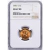 Image 1 : 1951-S Lincoln Wheat Cent Coin NGC MS67RD