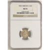 Image 1 : 1854 Arrows Seated Liberty Half Dime Coin NGC AU55