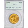 Image 1 : 1892 $10 Liberty Head Eagle Gold Coin PCGS MS60 Old Green Rattler