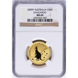 2009P $50 Australia Kangaroo Gold Coin NGC MS69