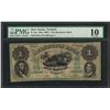 Image 1 : 1860's $1 The Merchants Bank Trenton, New Jersey Obsolete Note PMG Very Good 10