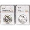 Image 1 : Lot of 1959 & 1960 Franklin Half Dollar Coins NGC PF66