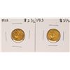 Image 1 : Lot of 1912-1913 $2 1/2 Indian Head Quarter Eagle Gold Coins