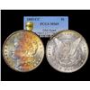 Image 1 : 1883-CC $1 Morgan Silver Dollar Coin GSA PCGS MS65 Amazing Toning