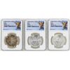 Image 1 : Lot of 1982Mo/1983Mo/1985Mo Mexico Libertad Onza Silver Coins NGC MS66