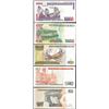 Image 2 : Lot of (5) 1987/1988 Peru Intis Uncirculated Bank Notes