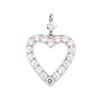 Image 1 : Platinum 1.40 ctw Diamond Heart Pendant