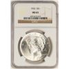Image 1 : 1922 $1 Peace Silver Dollar Coin NGC MS63