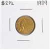 Image 1 : 1909 $2 1/2 Indian Head Quarter Eagle Gold Coin