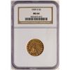 Image 1 : 1909-D $5 Indian Head Half Eagle Gold Coin NGC MS64