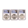 Image 1 : Lot of 1982Mo/1983Mo/1985Mo Mexico Libertad Onza Silver Coins NGC MS66