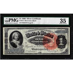 1886 $1 Martha Washington Silver Certificate Note Fr.217 PMG Choice Very Fine 35