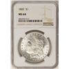 Image 1 : 1885 $1 Morgan Silver Dollar Coin NGC MS64