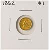 Image 1 : 1852 $1 Liberty Head Gold Dollar Coin