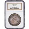 Image 2 : None Finer 1850-O $1 Seated Liberty Dollar Coin NGC MS64