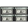 Image 1 : Lot of (4) Consecutive 1957A $1 Silver Certificate Notes PMG Superb Gem Unc. 68E