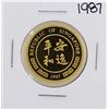 Image 2 : 1987 Singapore 1/2 Oz. Gold Coin Year of the Rabbit