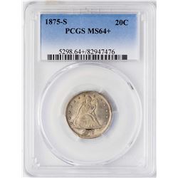 1875-S Twenty Cent Piece Silver Coin PCGS MS64+