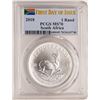 Image 1 : 2018 South Africa Krugerrand Silver Coin PCGS MS70 First Issue