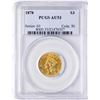 Image 1 : 1878 $3 Indian Princess Head Gold Coin PCGS AU53