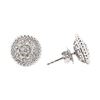 Image 2 : 14KT White Gold 0.78 ctw Diamond Earrings