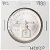 Image 1 : Brilliant Uncirculated 1980 Mexico Una Onza Casas De Moneda Silver Coin