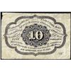 Image 2 : 1862 First Issue Ten Cent Fractional Currency Note