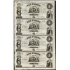 Image 1 : Uncut Sheet of 1800's $1 Ket Forint Obsolete Notes