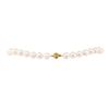 Image 2 : Pearl Necklace with 14KT Yellow Gold Corrugated Ball Clasp