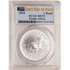 Image 1 : 2018 South Africa Krugerrand Silver Coin PCGS MS70 First Issue