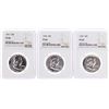 Image 1 : Lot of 1957-1959 Proof Franklin Half Dollar Coins NGC PF66