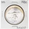 Image 1 : Brilliant Uncirculated 1980 Mexico Una Onza Casas De Moneda Silver Coin