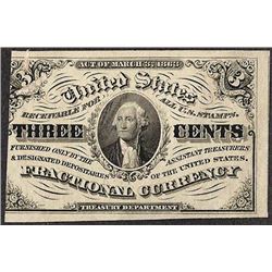 March 3, 1863 Three Cents Third Issue Fractional Currency Note