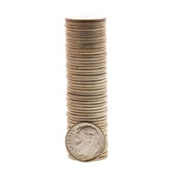Roll of (50) Brilliant Uncirculated 1959-D Roosevelt Dime Coins
