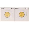 Image 1 : Lot of 1908-1909 $2 1/2 Indian Head Quarter Eagle Gold Coins