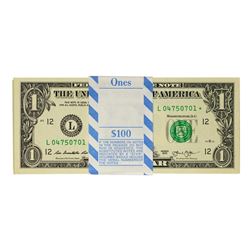 Pack of (100) Consecutive 2013 $1 Federal Reserve STAR Notes San Francisco