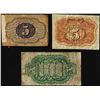 Image 2 : Lot of (3) Miscellaneous Fractional Currency Notes