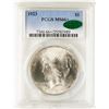 Image 1 : 1923 $1 Peace Silver Dollar Coin NGC MS66+ CAC