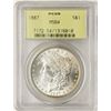 Image 1 : 1887 $1 Morgan Silver Dollar Coin PCGS MS64 Old Green Holder
