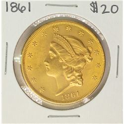 1861 $20 Liberty Head Double Eagle Gold Coin