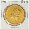 Image 1 : 1861 $20 Liberty Head Double Eagle Gold Coin