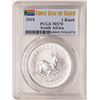 Image 1 : 2018 South Africa Krugerrand Silver Coin PCGS MS70 First Issue