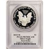 Image 2 : 2015-W $1 Proof American Silver Eagle Coin PCGS PR70DCAM W/Miles Standish Signat