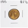 Image 1 : 1915 $2 1/2 Indian Head Quarter Eagle Gold Coin